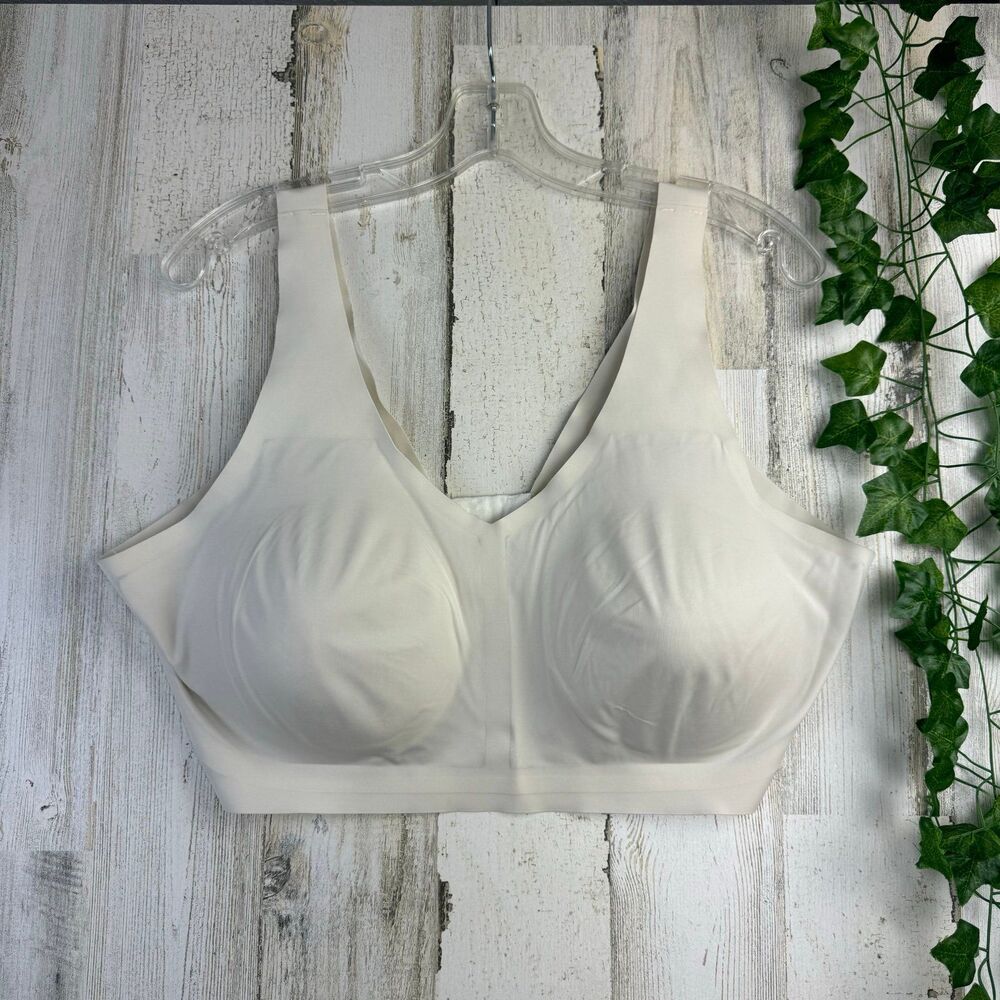 Feather bra Comfort V-neck Seamless Bra Back Closure SZ 3X
